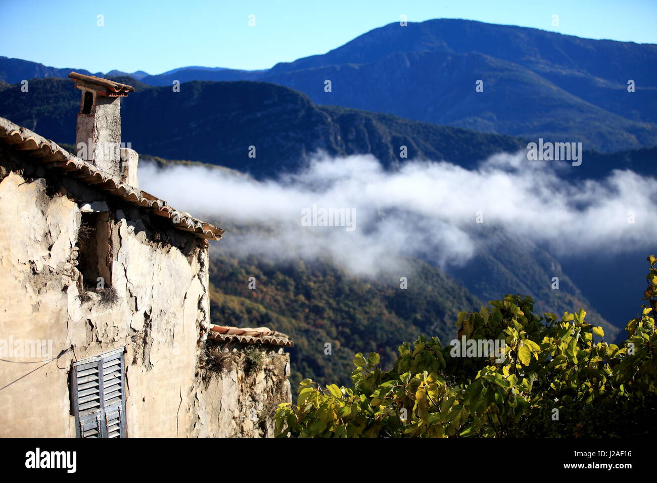 Tourrette du Chateau, Parc regional des Prealpes d'Azur, Alpes-Maritimes, 06, PACA, Francia Foto Stock