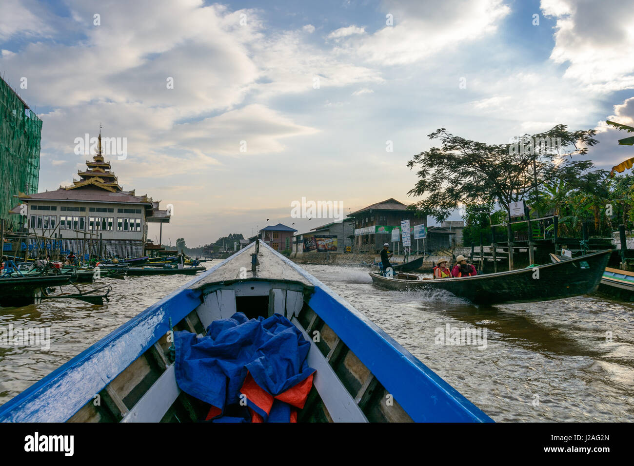 Myanmar (Birmania), Shan, Taunggyi, gita in barca sul Lago Inle Foto Stock