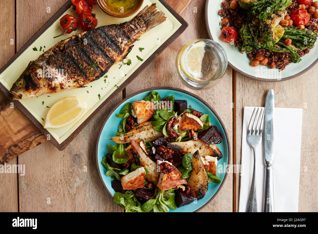 Tre Paesi del Mediterraneo e del Medio Oriente, piatti vista aerea Foto Stock