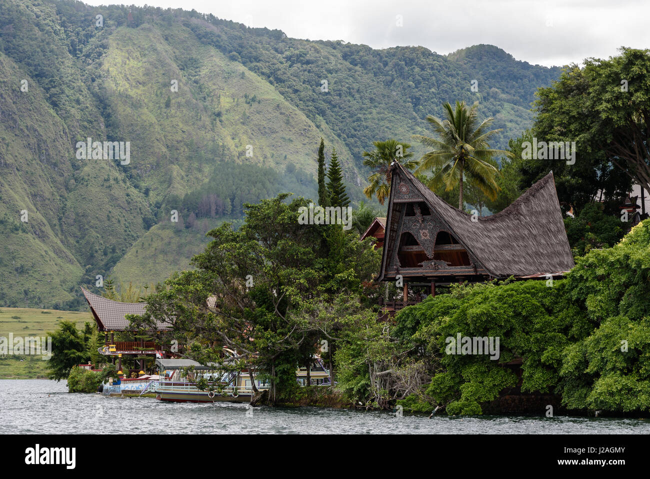 Indonesia, Sumatera Utara, Kabudata Samosir, Lago Toba Foto Stock