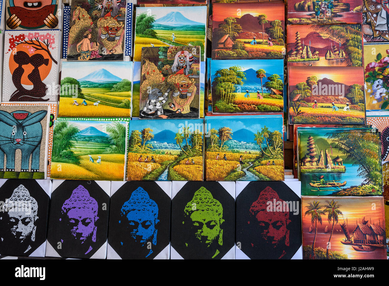 Indonesia, Bali, Kabedaten Gianyar, picture serie 'souvenir-Trash' Foto Stock