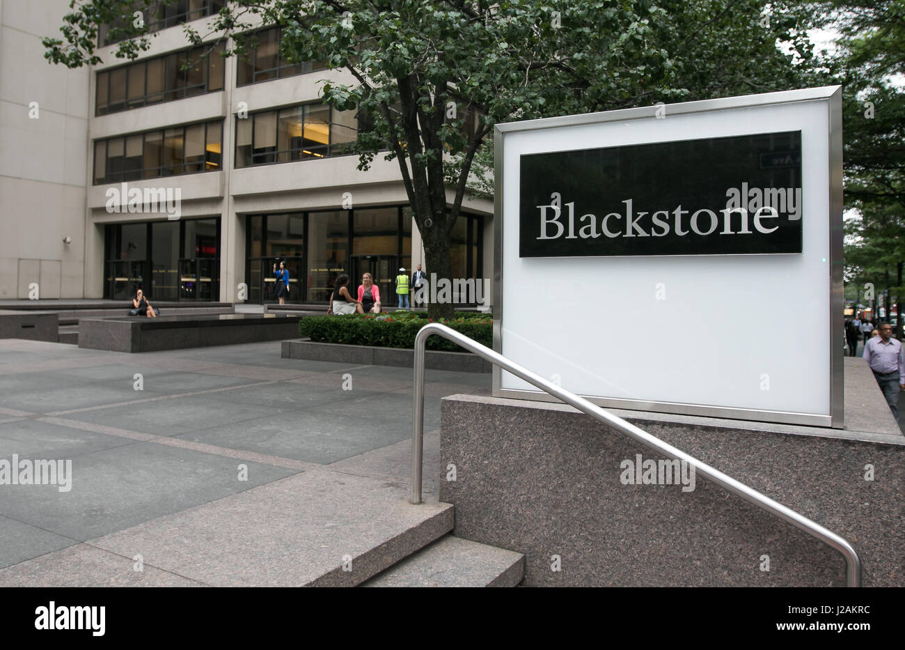 Manhattan ubicazione ufficio di Blackstone hedge fund. Foto Stock