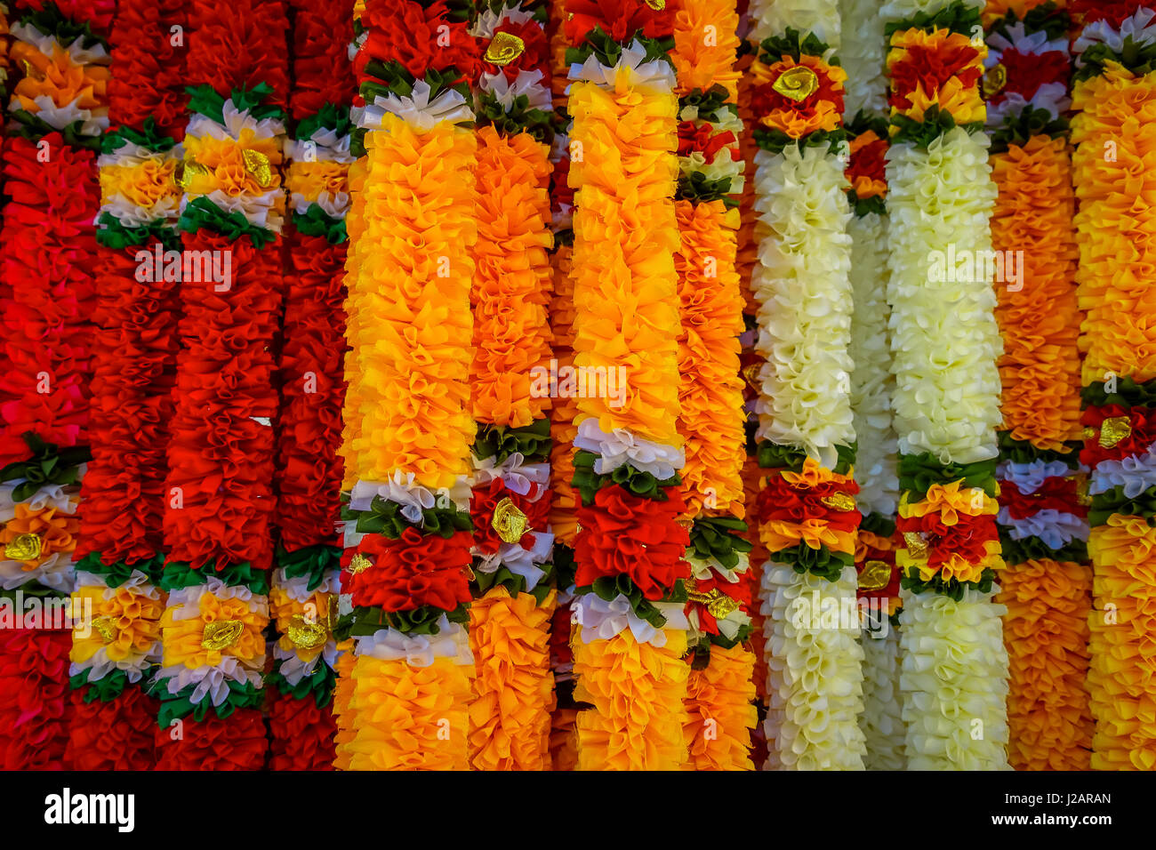 Immagine ravvicinata di bella ghirlanda di fiori in Malesia Foto Stock