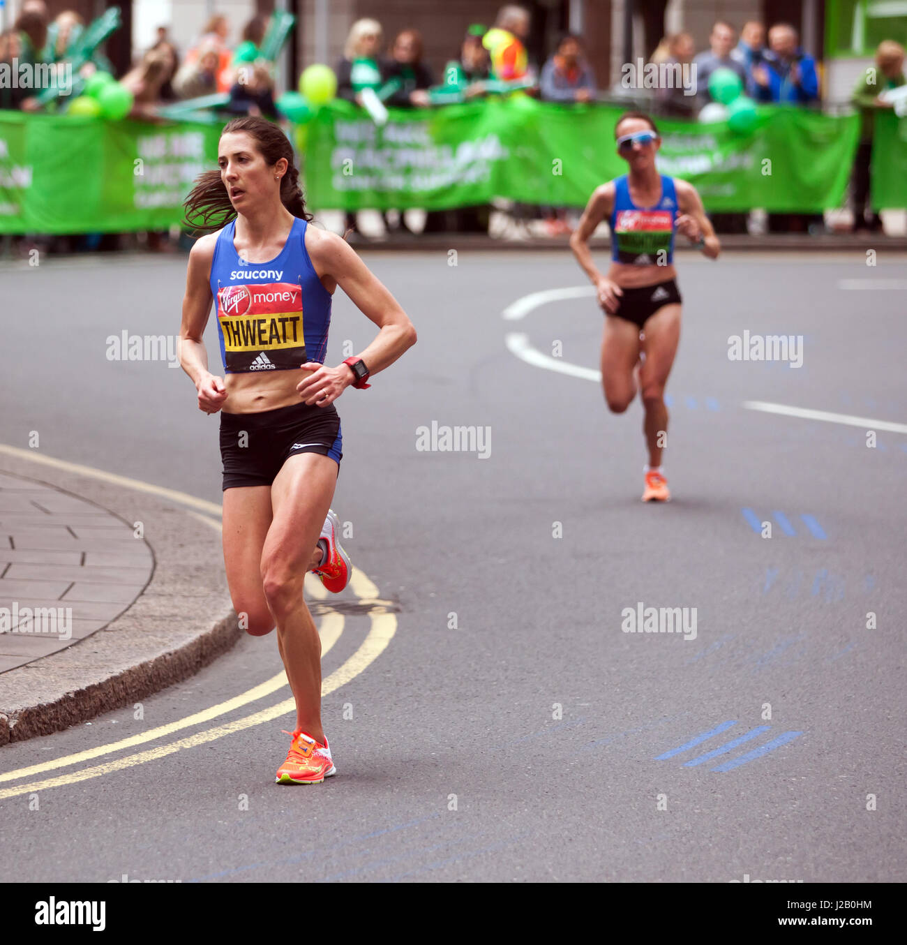 Laura Thweatt competono per gli Stati Uniti, nel 2017 Maratona di Londra. Ha finito sesto in un tempo di 02:25:38 Foto Stock