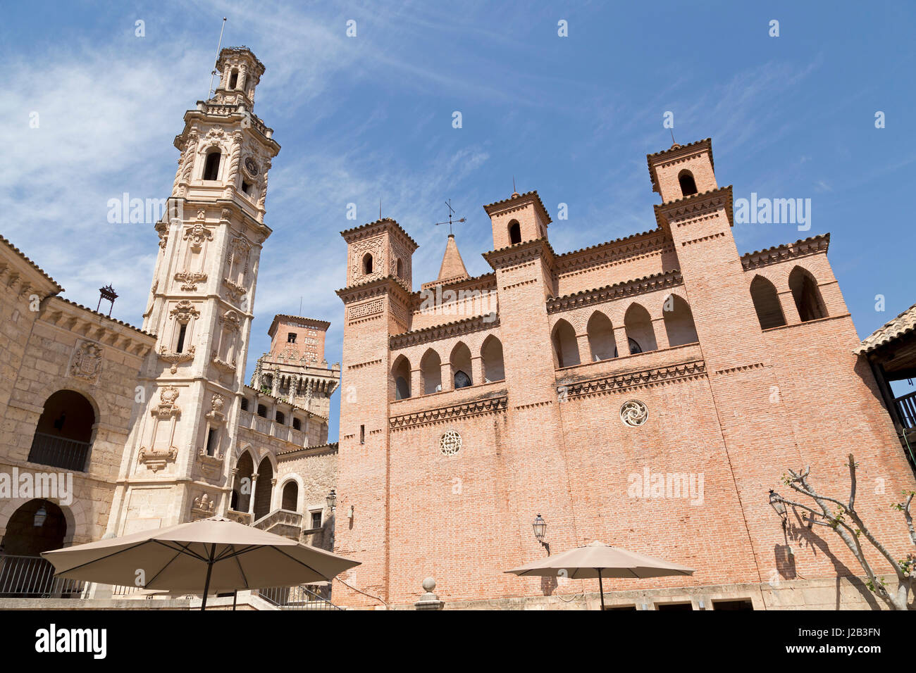 Plaza Mayor a Poble Espanyol in Palma de Mallorca, Spagna Foto Stock