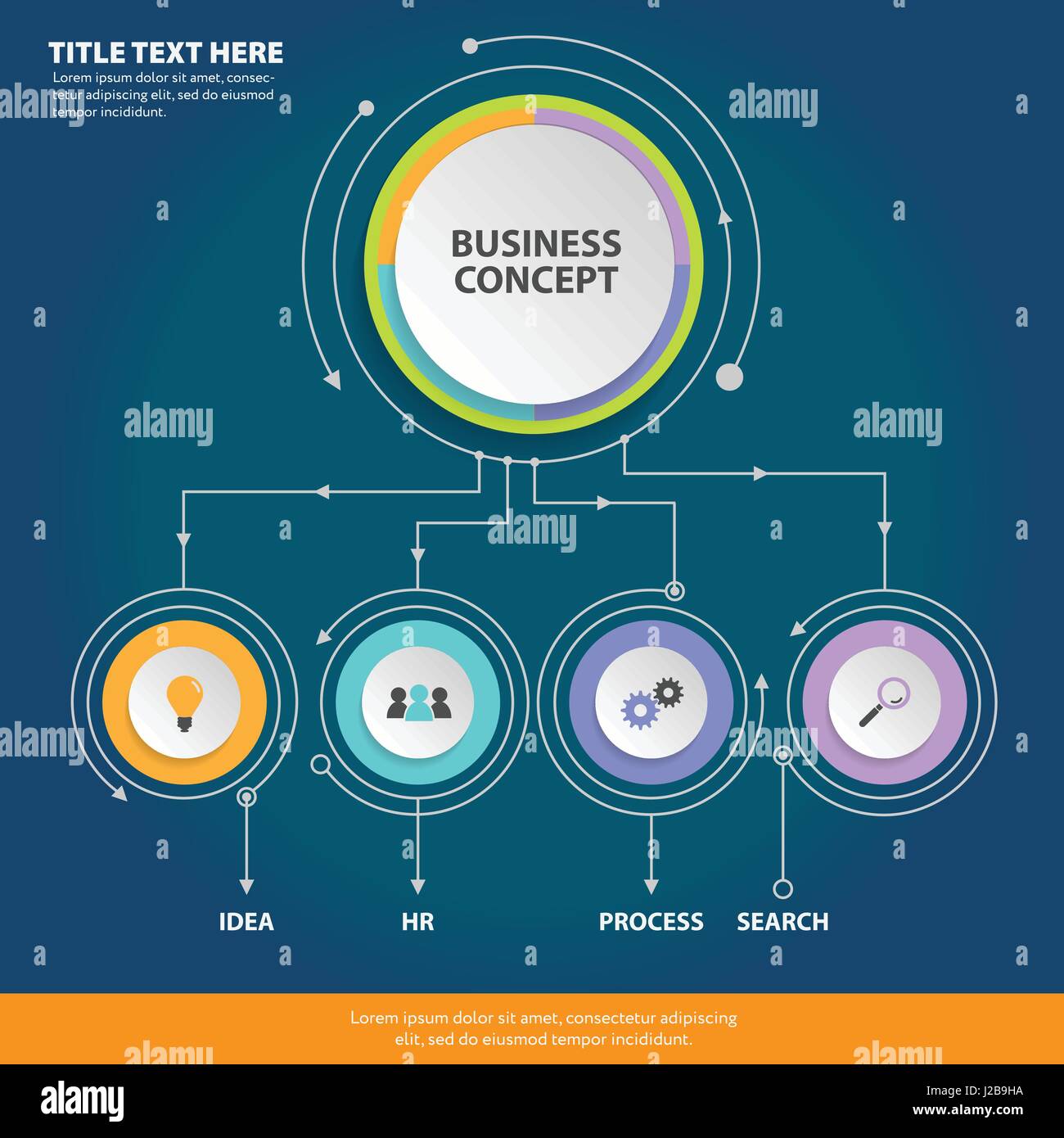 Una infografica elementi. Diagramma di flusso degli elementi di progettazione, il vettore. EPS10 Illustrazione Vettoriale
