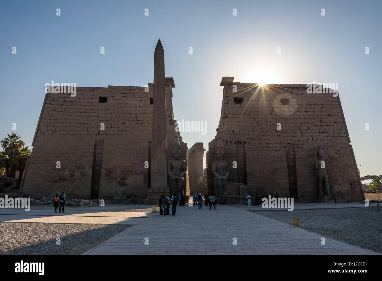 Egitto Luxor Gouvernement, Luxor, Tempio di Luxor, Patrimonio Mondiale dell UNESCO Foto Stock