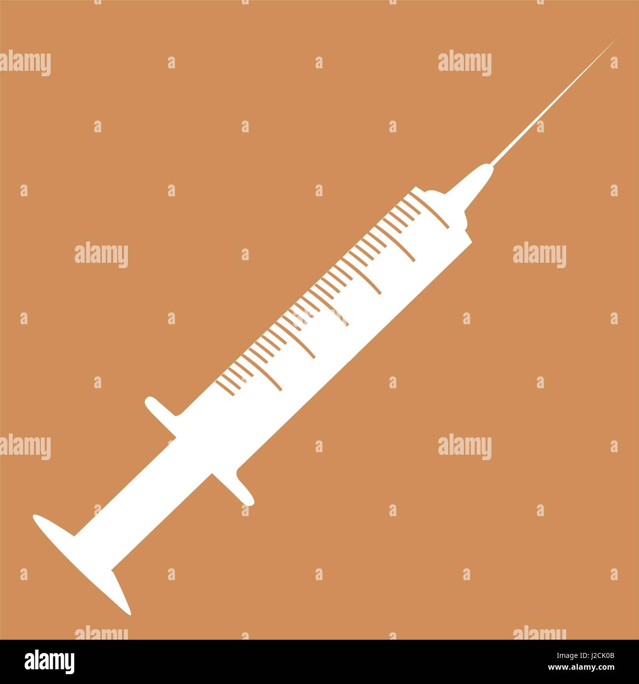 Colore cornice quadrata con siringa Illustrazione Vettoriale