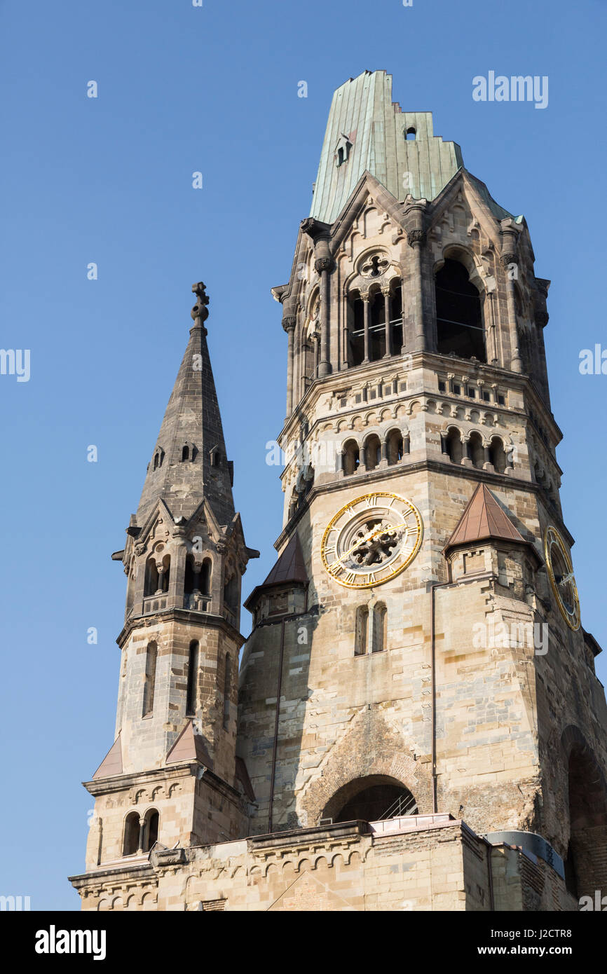 L'Europa, Germania, Berlino. Parte superiore del Kaiser Wilhelm Memorial Church, distrutta nella Seconda guerra mondiale. Credito come: Wendy Kaveney Jaynes / Galleria / DanitaDelimont.com Foto Stock