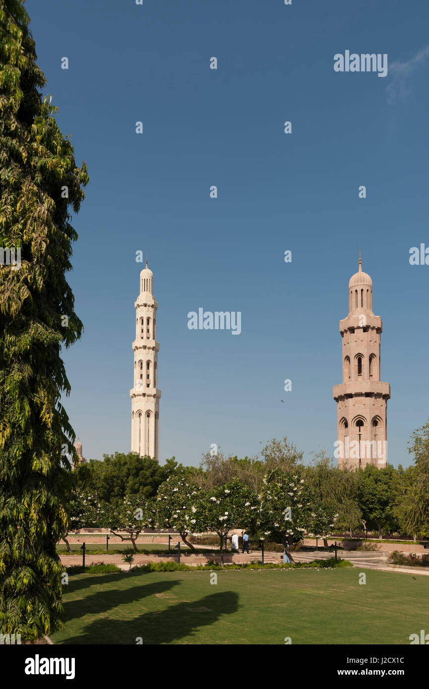 Sultan Qaboos grande moschea in Muscat Oman Foto Stock