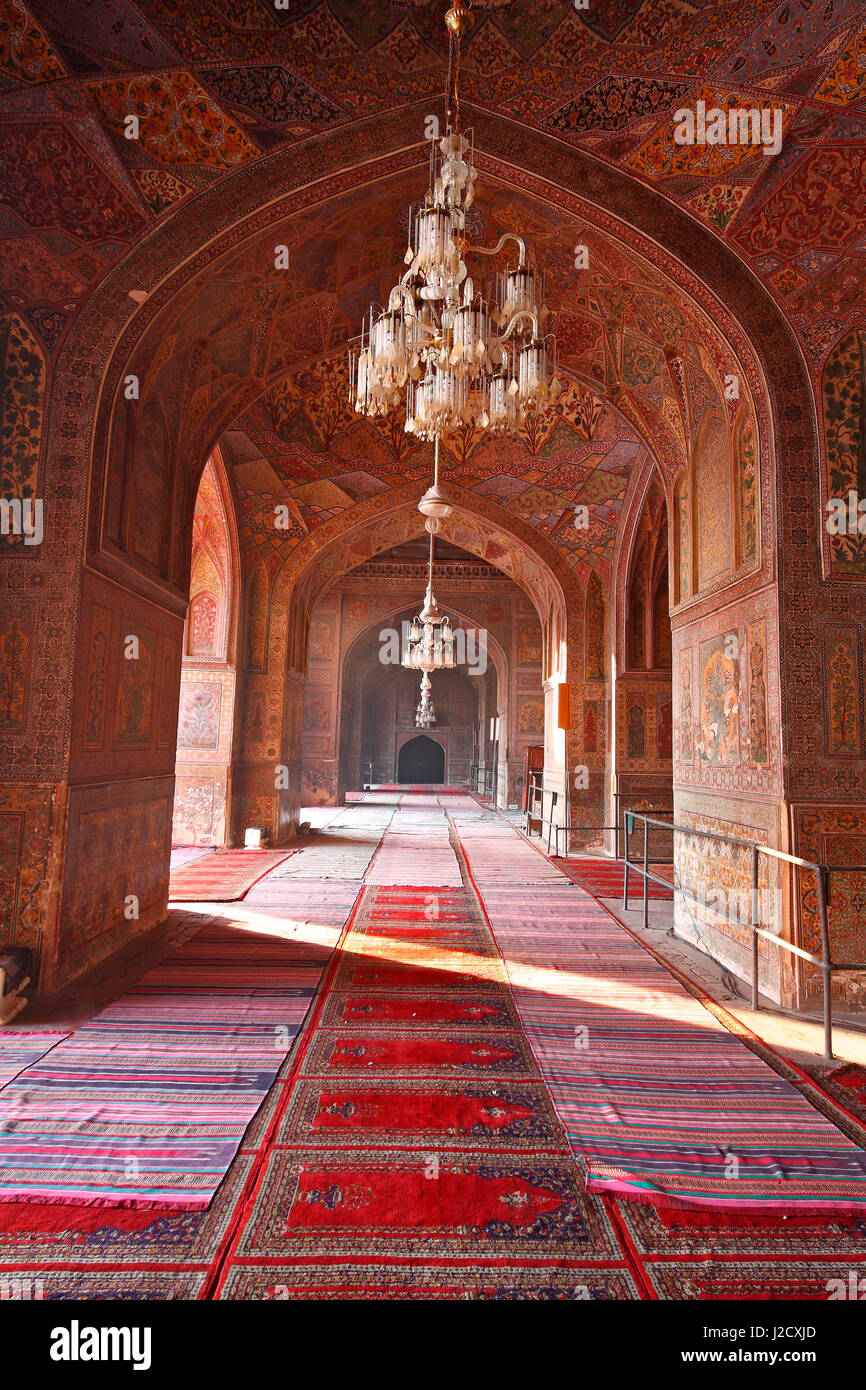 Masjid Wazir Khan, Lahore, Pakistan. Foto Stock