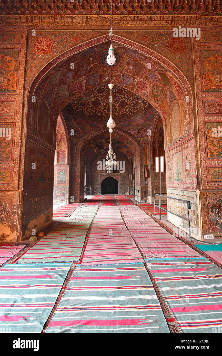 Masjid Wazir Khan, Lahore, Pakistan. Foto Stock
