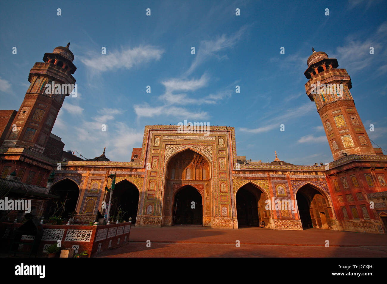 Masjid Wazir Khan, Lahore, Pakistan. Foto Stock