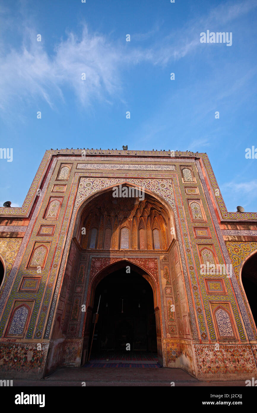 Masjid Wazir Khan, Lahore, Pakistan. Foto Stock