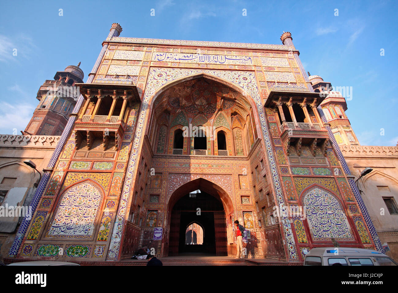 Masjid Wazir Khan, Lahore, Pakistan. Foto Stock