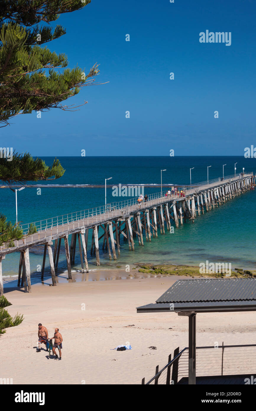 Australia, Fleurieu Peninsula, Christie's Beach, Città jetty Foto Stock