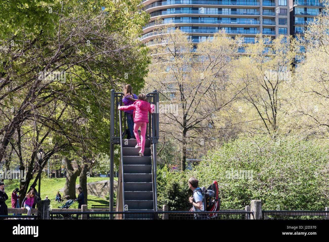 Central Park in primavera, New York City, Stati Uniti d'America Foto Stock