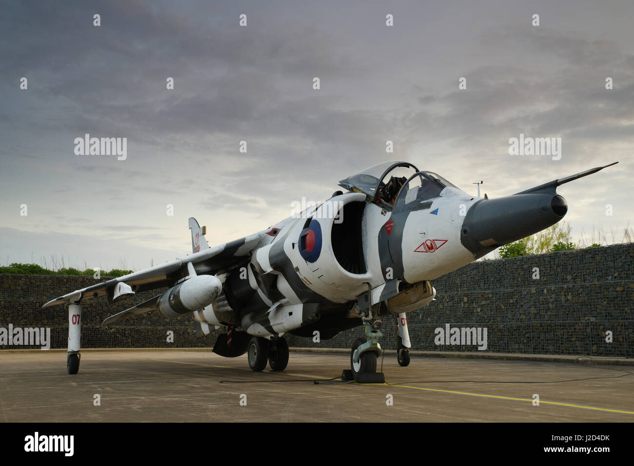 Harrier GR-3 presso la RAF Cosford, Foto Stock