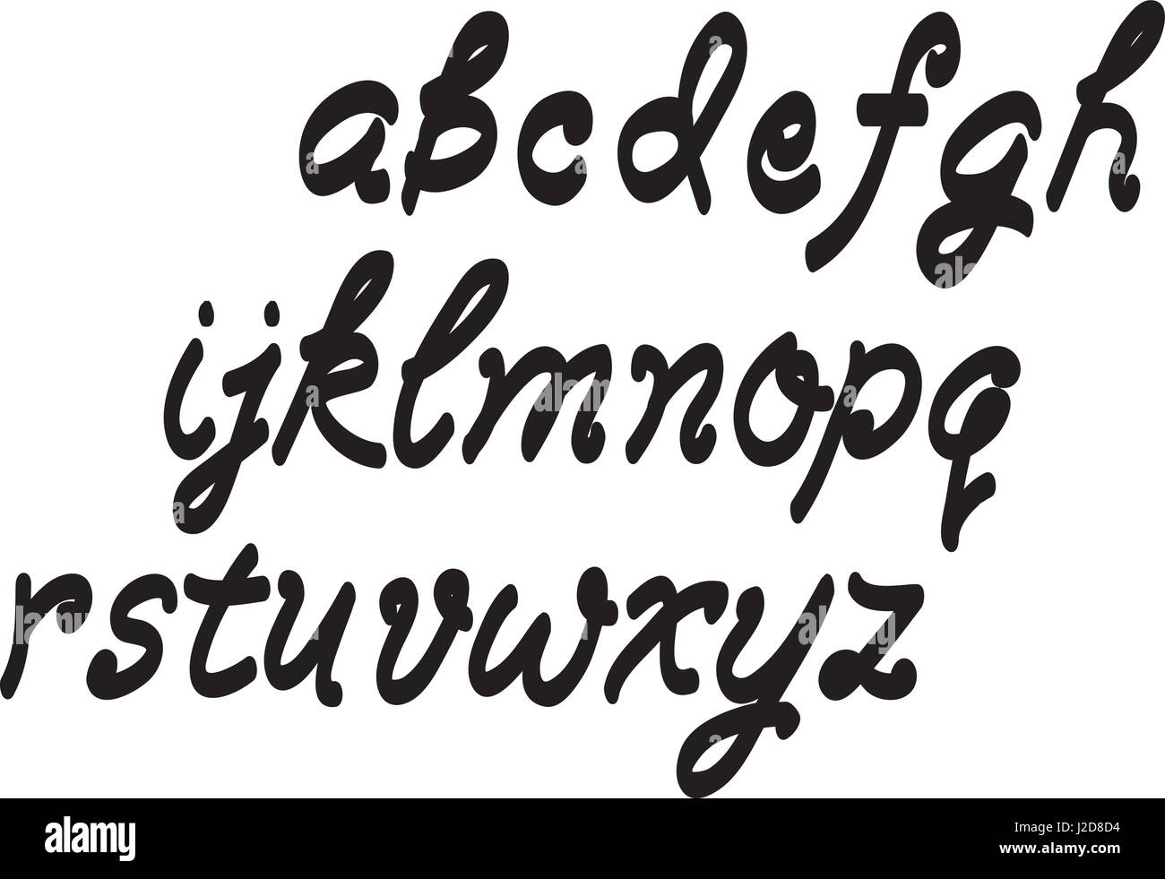 Vettore Script Manoscritta Font Disegnata A Mano Stile Brush Calligrafia Moderno Corsivo Scritte A Mano E Personalizzato Alfabeto Tipografiche Per Il Logo Immagine E Vettoriale Alamy