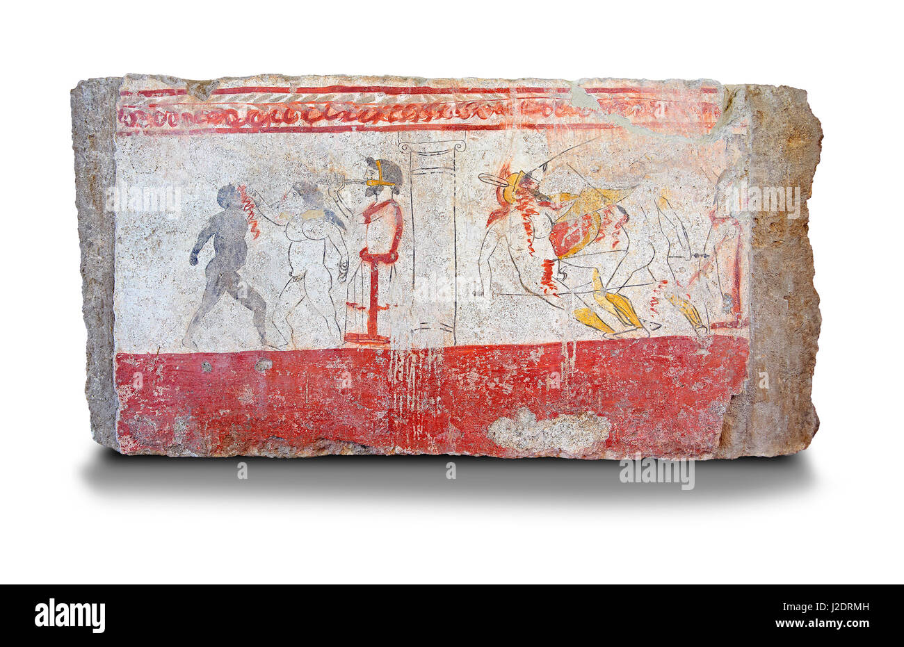 Lucano affresco dipinto della tomba . Paestrum, Andriuolo. Tomba 24. (370-360 BC ) Foto Stock