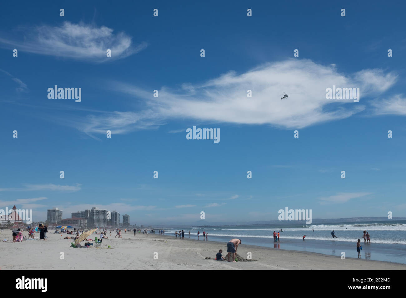 Coronado Beach, San Diego, California Foto Stock