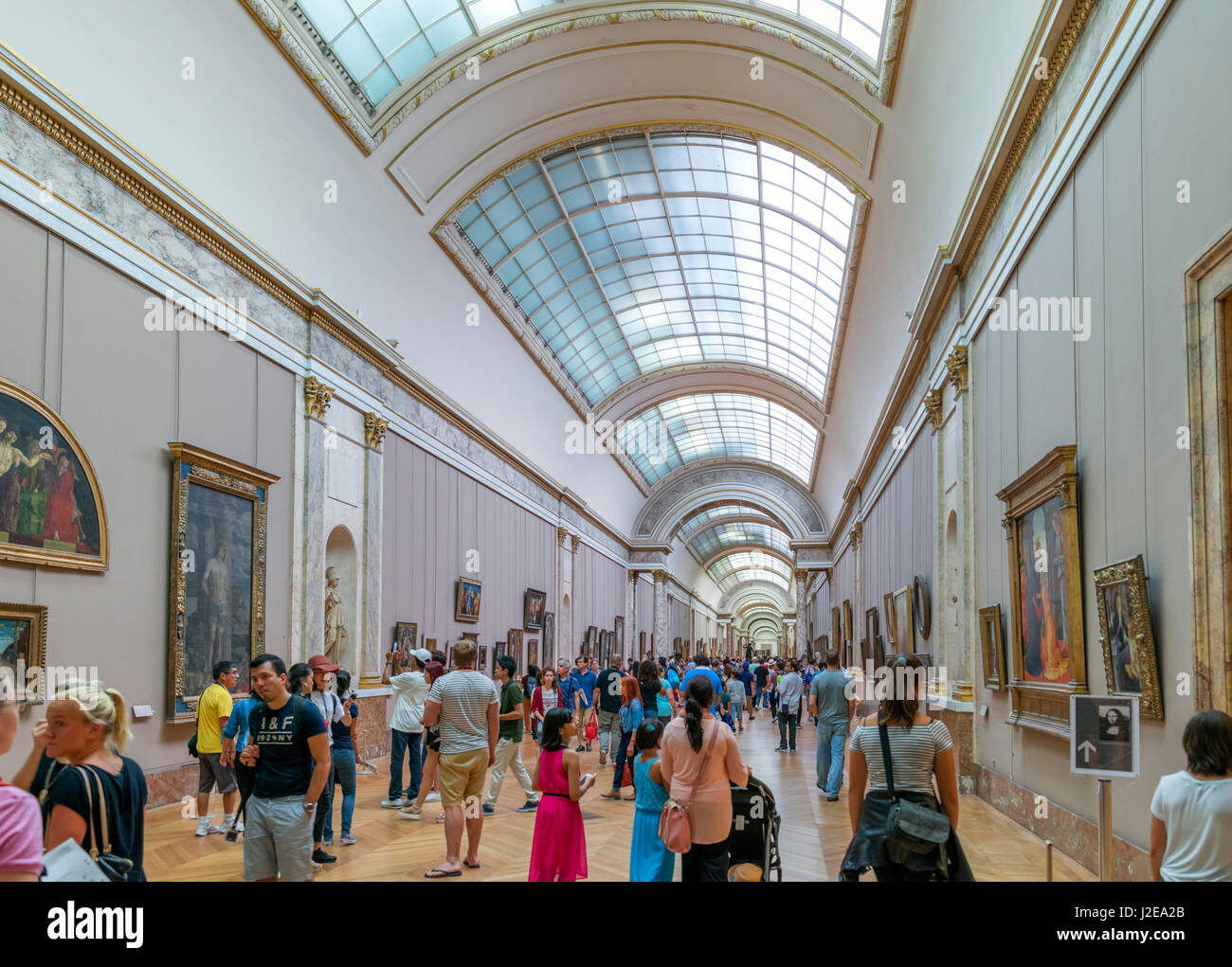 Museo del Louvre interno (Musee du Louvre), Parigi, Francia Foto Stock