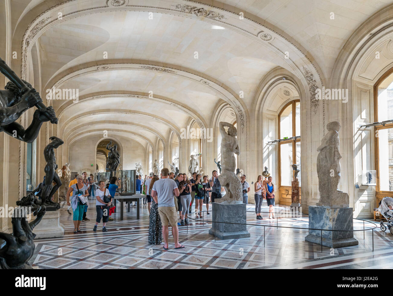 Museo del Louvre interno (Musee du Louvre), Parigi, Francia Foto Stock