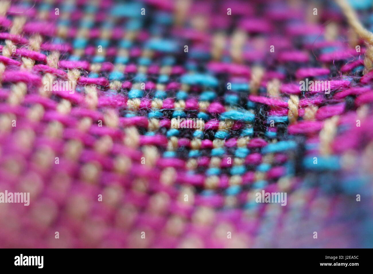 Close up vista macro di cotone e seta sciarpa pashmina Foto Stock