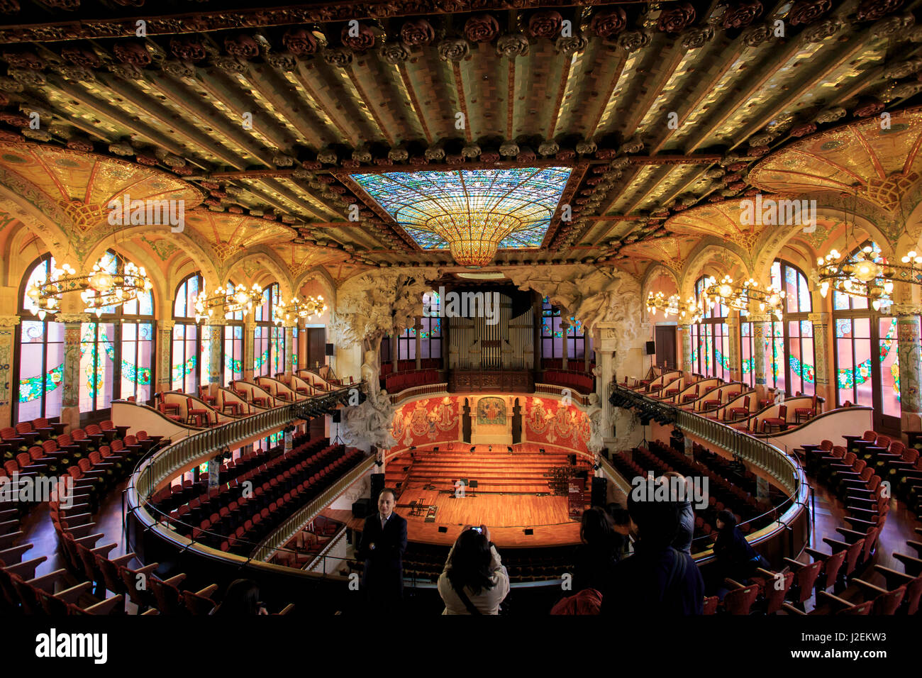 La splendidi interni del Teatro dell'Opera Liceu di Barcellona, Spagna Foto  stock - Alamy