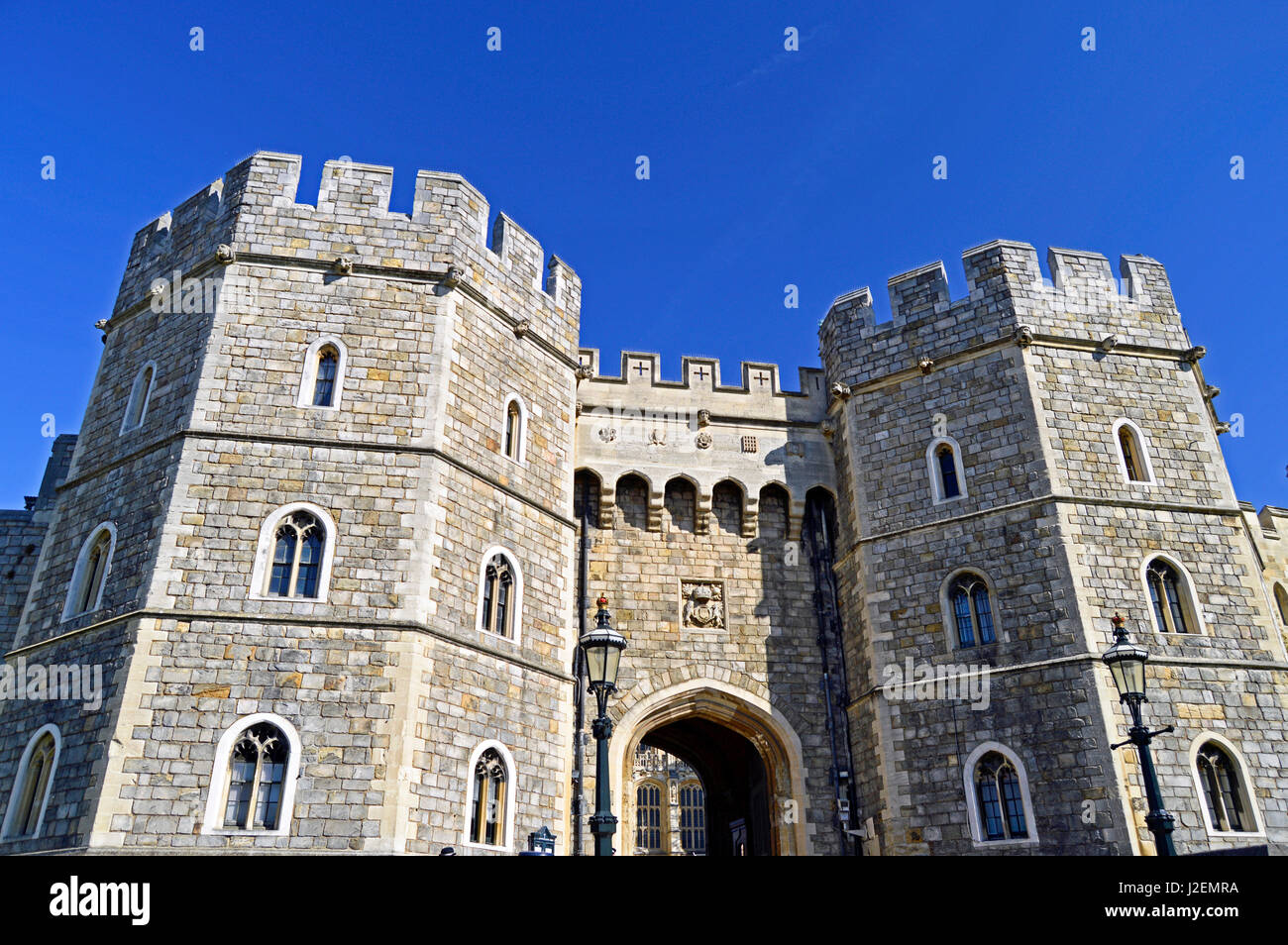 Europa, Regno Unito, Inghilterra, Berkshire, Royal Borough of Windsor e Maidenhead. Il Castello di Windsor. Foto Stock