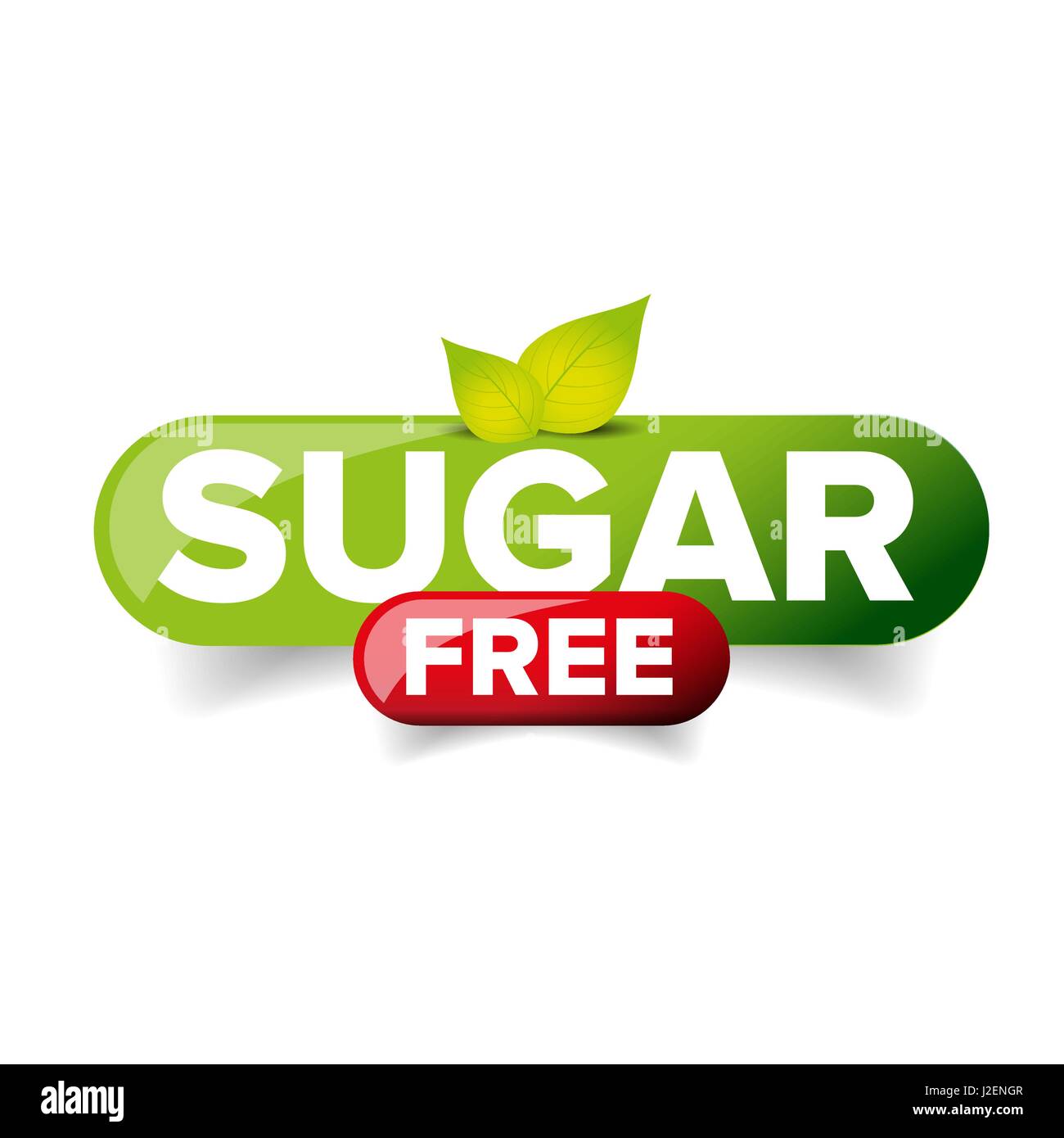 Senza zucchero pulsante del vettore Illustrazione Vettoriale