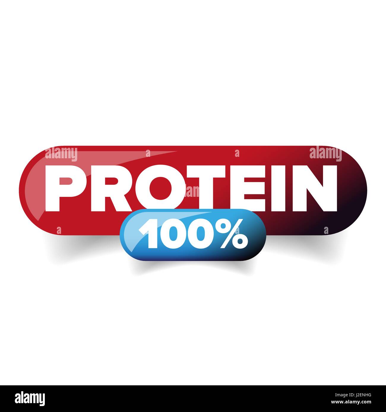 Al cento per cento di proteina pulsante del vettore Illustrazione Vettoriale
