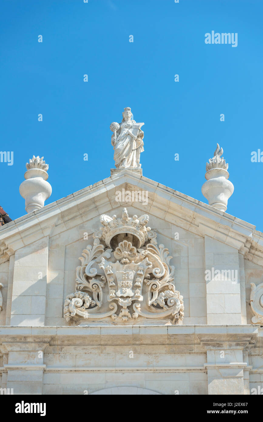 Il Portogallo, Coimbra, Università di Coimbra, costruzione di dettaglio (formato di grandi dimensioni disponibili) Foto Stock