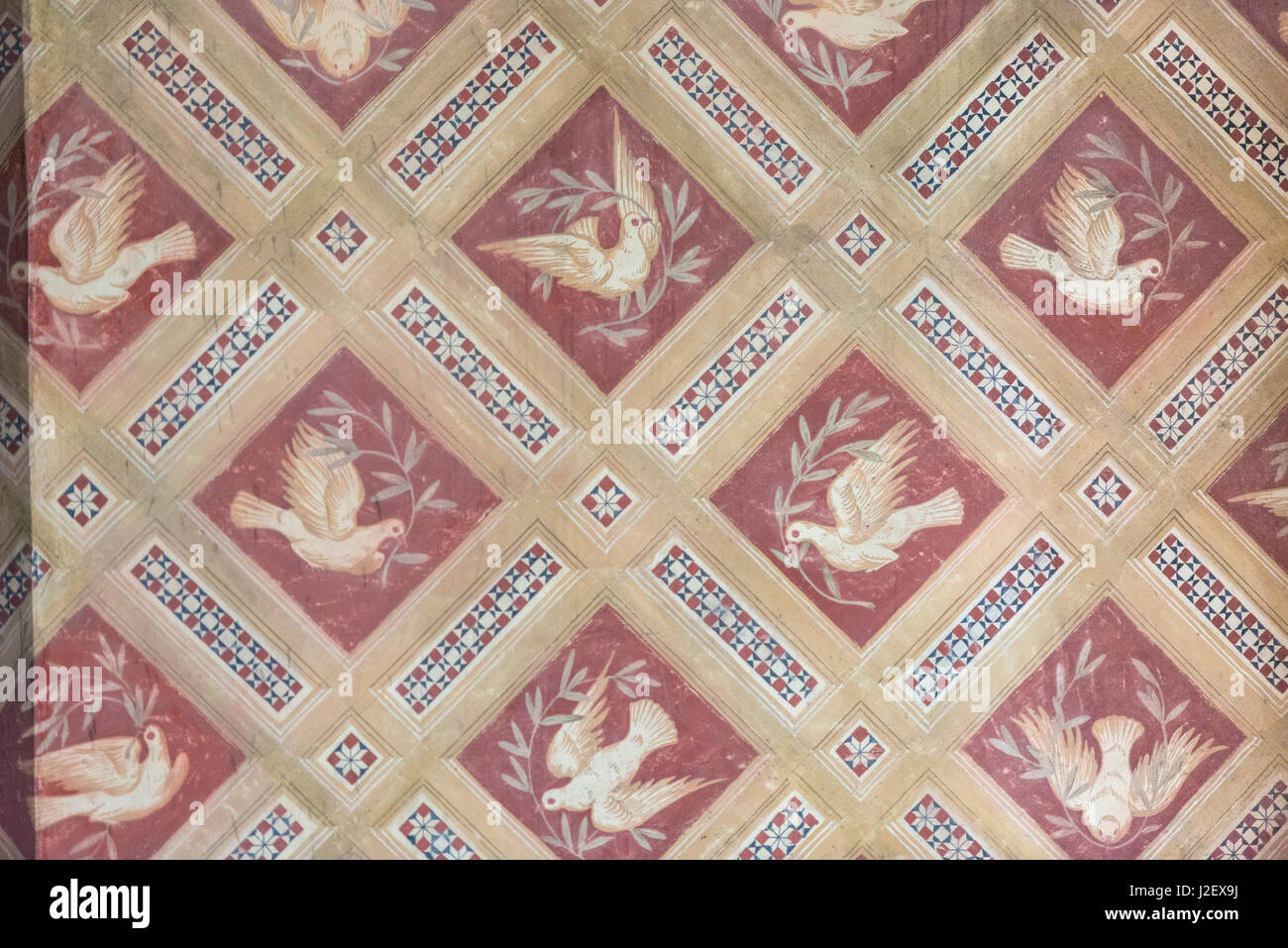 Il Portogallo, Sintra Sintra National Palace, cappella palatina carta murale (formato di grandi dimensioni disponibili) Foto Stock