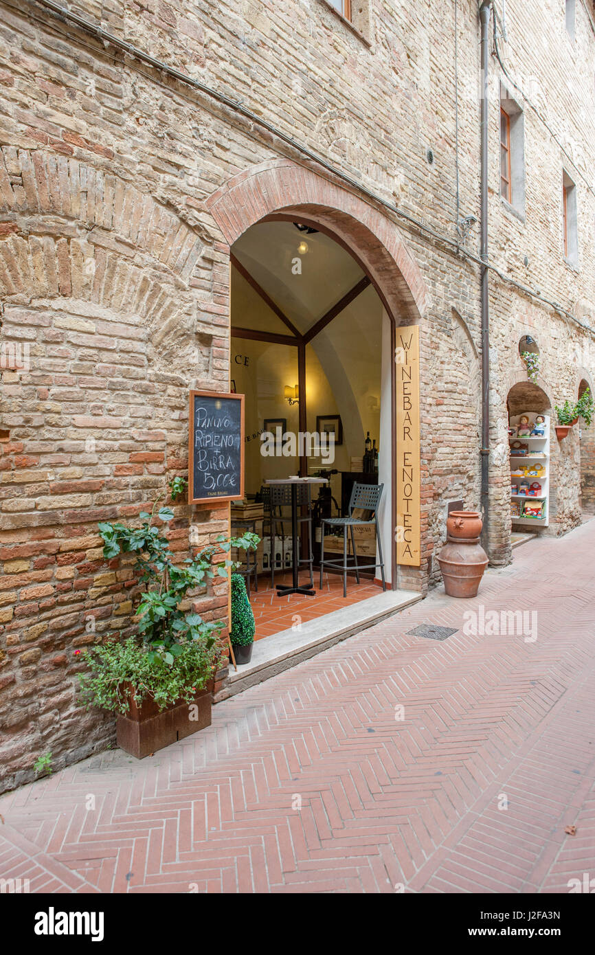 Centro di San Gimignano. Unesco - Sito Patrimonio dell'umanità. Toscana, Italia. Foto Stock