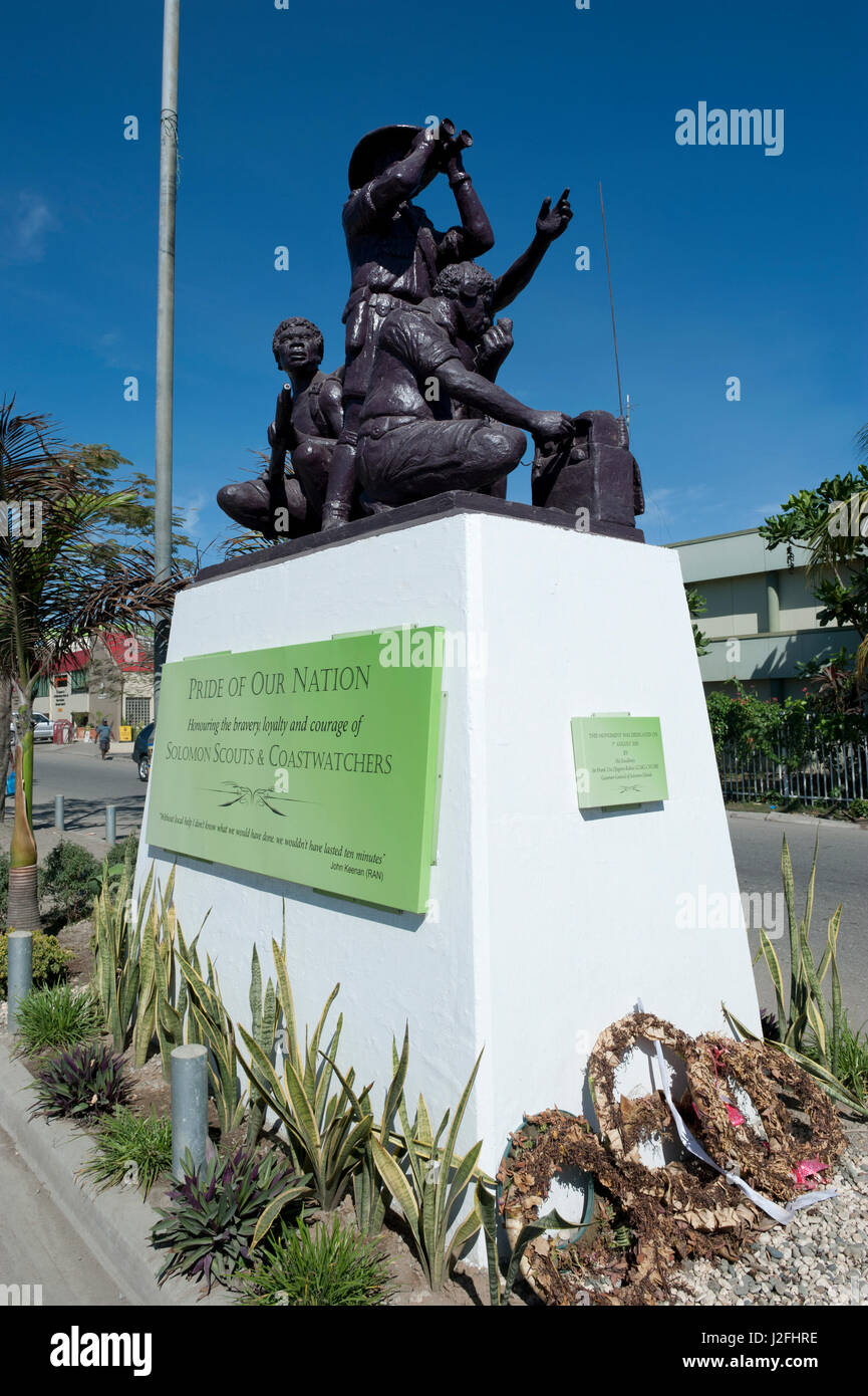 Seconda guerra mondiale memorial nel centro di Honiara, capitale delle  Isole Salomone, Pacific Foto stock - Alamy