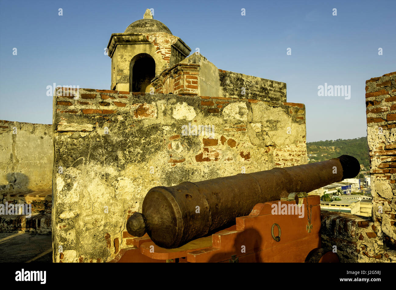 Il Castillo de San Felipe de Barajas è stata costruita durante il XVI e il XVII secolo per difendere Cartagena contro i pirati e nemici stranieri come la Gran Bretagna. Foto Stock