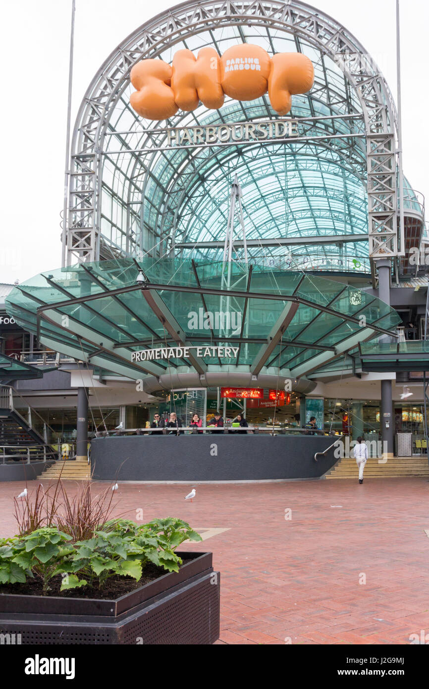 La Promenade Eatery, Harbourside, Darling Harbour, Sydney, Australia Foto Stock