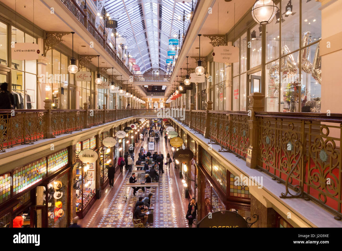 La storica vittoriana di Strand shopping arcade, Sydney, Australia Foto Stock