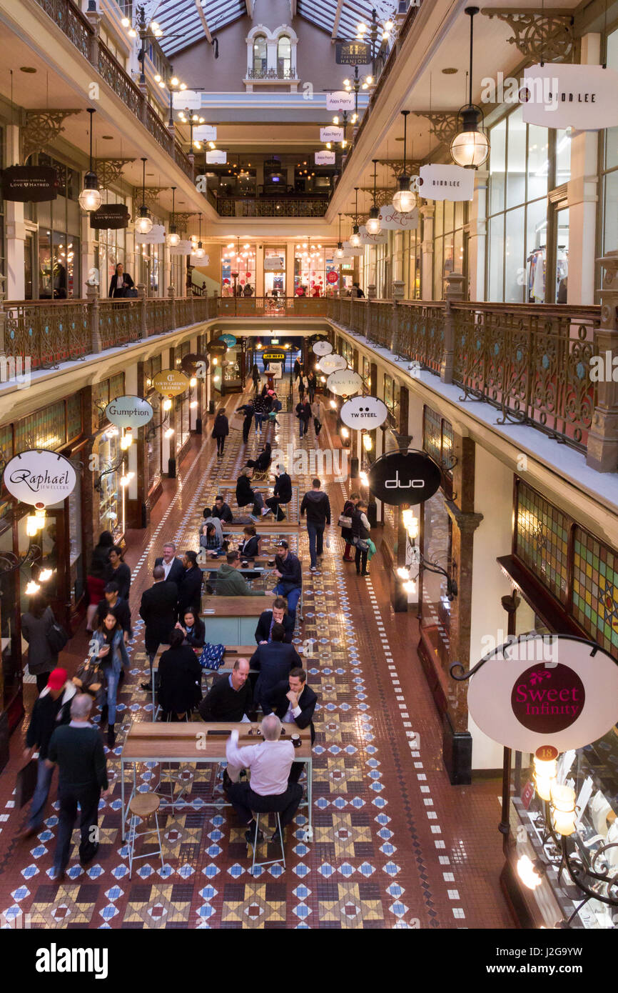 La storica vittoriana di Strand shopping arcade, Sydney, Australia Foto Stock