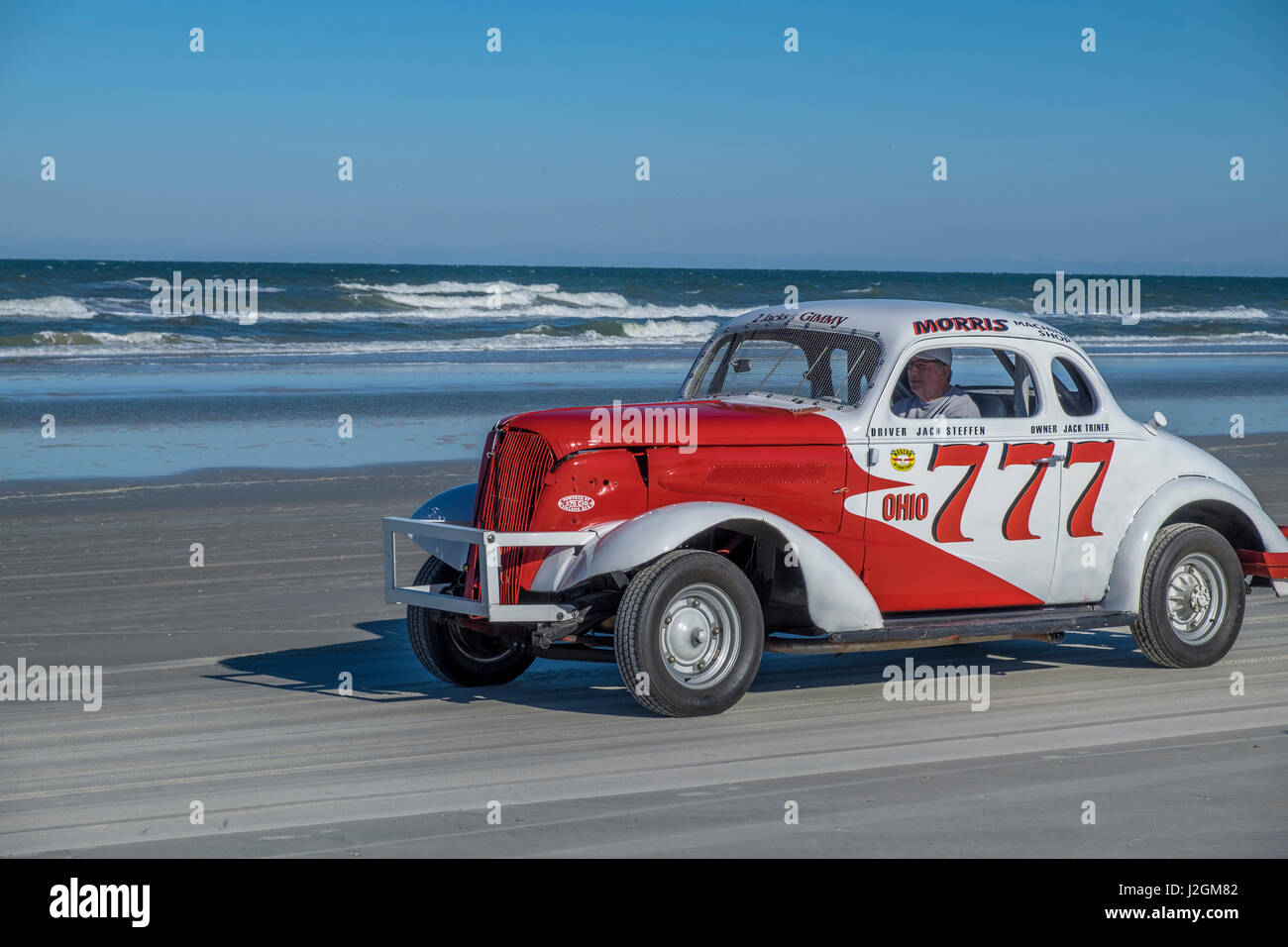 Antiquariato auto NASCAR, nord girare, Ponce Inlet, Florida, Stati Uniti d'America Foto Stock