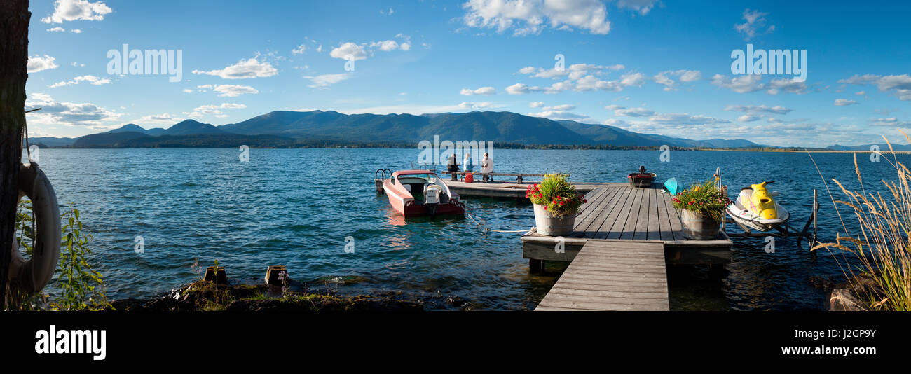 Immagine panoramica del lago Pend Oreille, Idaho (formato di grandi dimensioni disponibili) Foto Stock