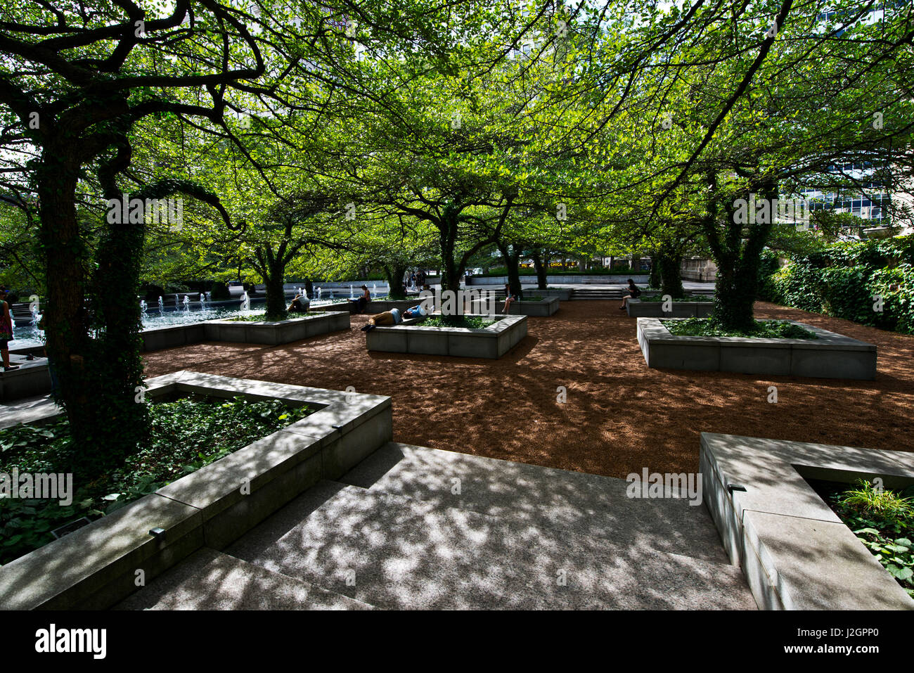 Stati Uniti d'America, Illinois, Chicago Art Institute a sud del giardino (formato di grandi dimensioni disponibili) Foto Stock