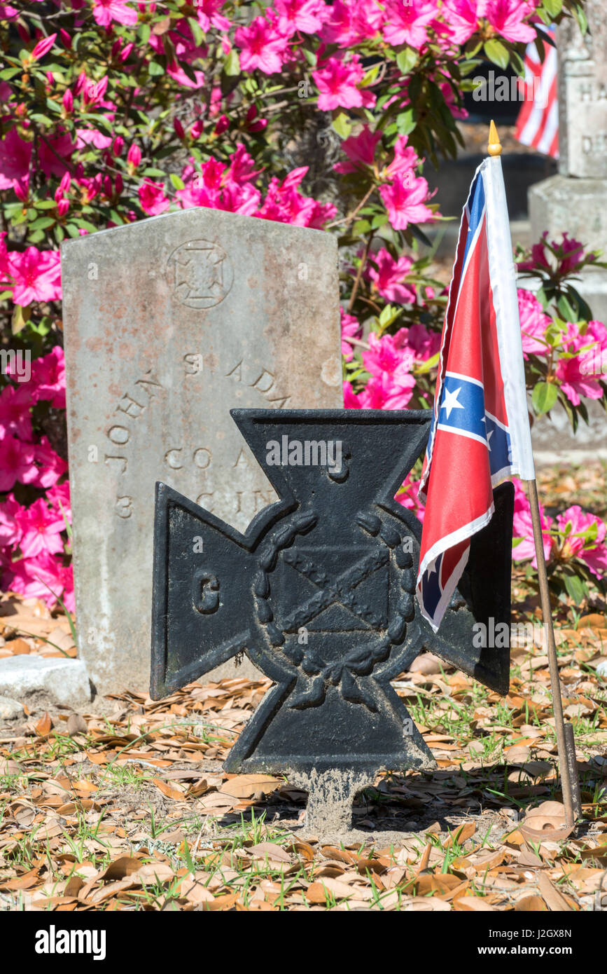 Stati Uniti d'America, Sud Carolina, Beaufort, John S. Adams' grave (di grandi dimensioni formato disponibile) Foto Stock