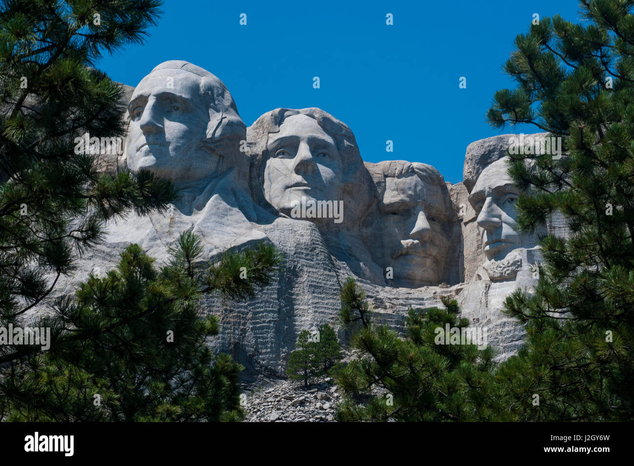 Il monte Rushmore, Dakota del Sud, STATI UNITI D'AMERICA Foto Stock