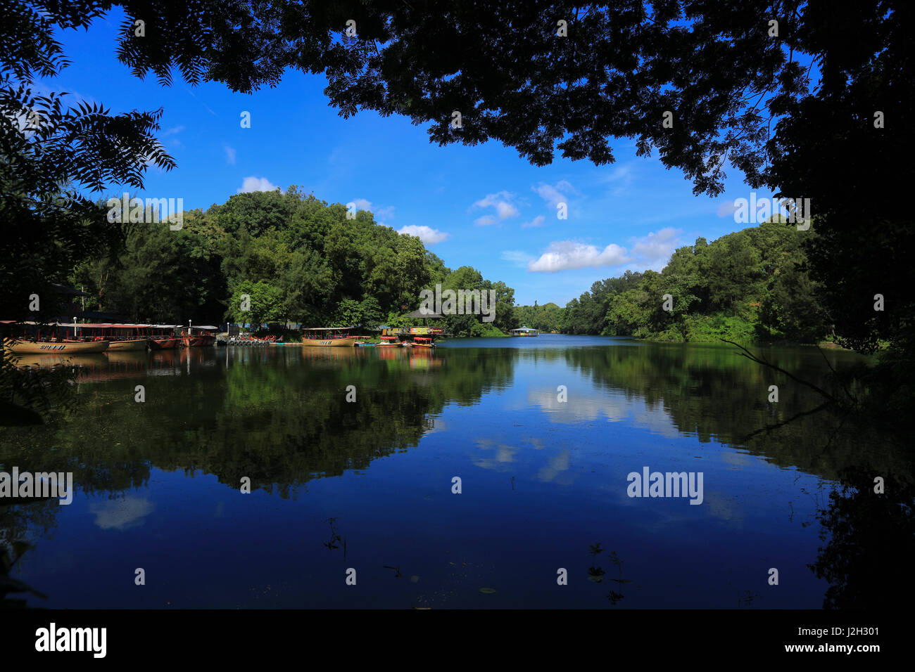 Foy lago del mondo di divertimenti. Si tratta di un parco a tema. È stato scavato nel 1924. Chittagong, Bangladesh. Foto Stock