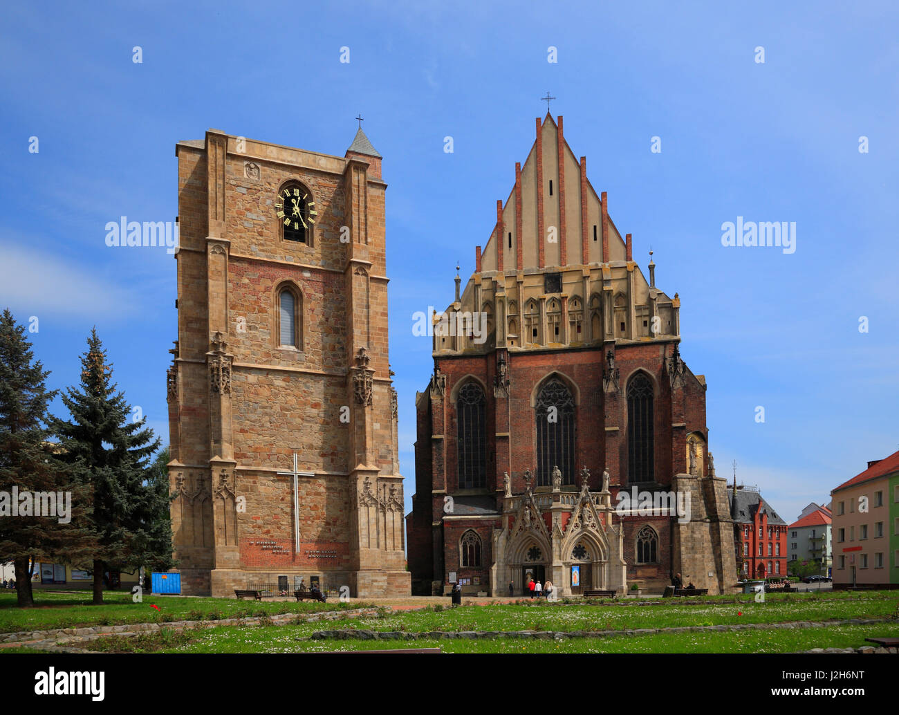 Basilika del santo Jakobus e Santa Agnese, Nysa (Neisse), Slesia, Polonia, Europa Foto Stock