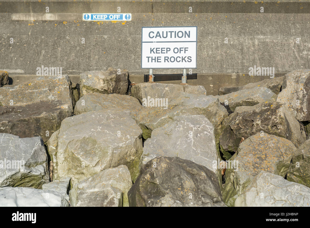 Tenere lontane le rocce Foto Stock