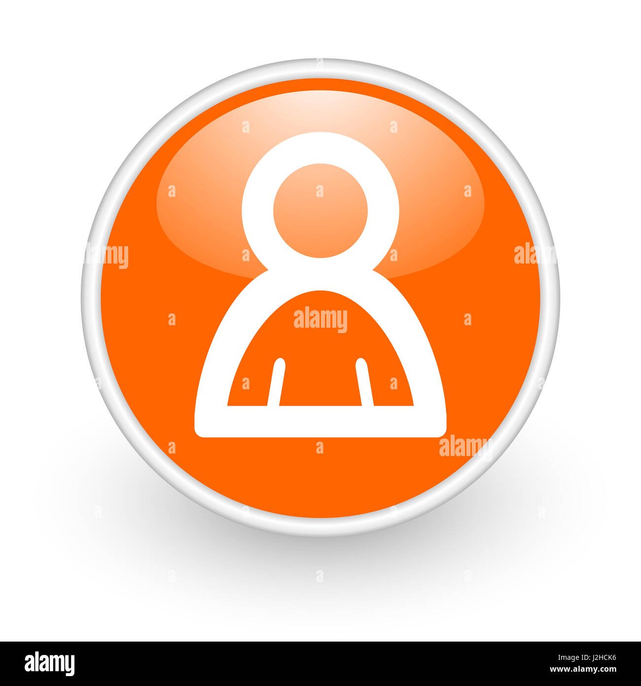 Persona design moderno di colore arancione lucido web, icona su sfondo  bianco Foto stock - Alamy