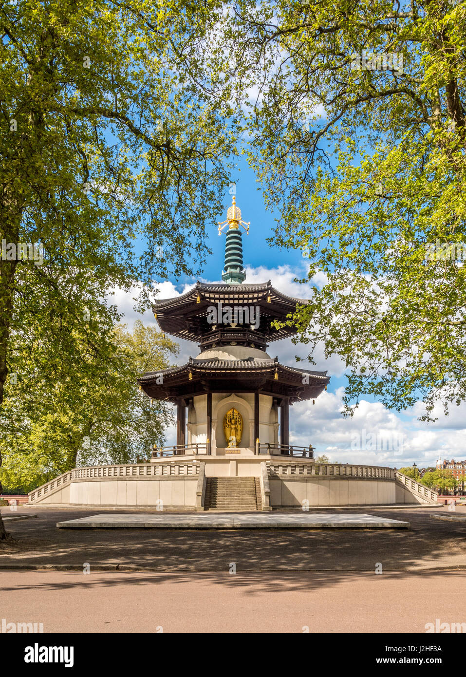 Pagoda della Pace, Battersea Park nel quartiere di Wandsworth, Londra, Regno Unito. Foto Stock
